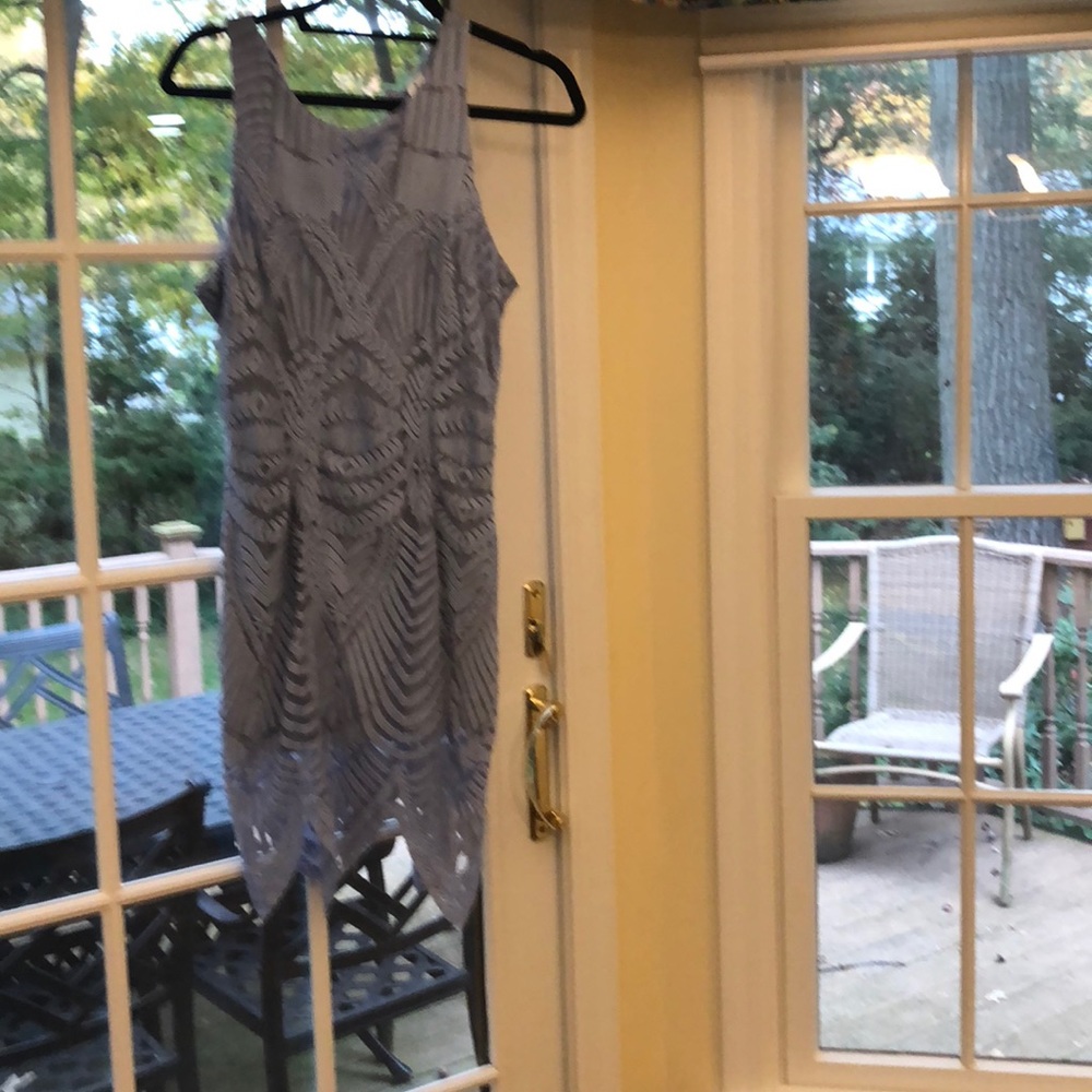 Blue lace dress